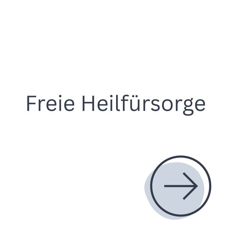 Text "Freie Heilfürsorge" mit einem Pfeil nach rechts